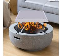 Outdoors Fire Pit Heat Deflector - Pushes Heat Down and Out - Stainless-Steel Square Heat Deflector with Carrying Handle for Indoor or Outdoor Picnics Fire Pit Capture Warmth, 25x12in(LxH)