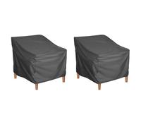 Outdoors Garden Chair Cover 2 Pack, Heavy Duty Dining Chair and Waterproof UV Resistant Outdoor Furniture Cover for Stacking Chairs Armchairs, 80x85x91.5cm (Black)
