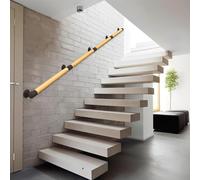Outdoors Grab Rail - Solid Wood Stair Handrails for Walls - 1m 1.5m 2m 2.5m 3m Staircase Banister Hand Rails for Home Garden Corridor Lofts Decking Railings(100cm/39in)