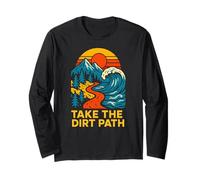 Outdoors Take The Dirt Path Vintage Mens Christian Faith Long Sleeve T-Shirt