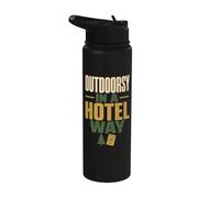 Outdoorsy in a Hotel Way Humor Stainless Steel Insulated Water Bottle