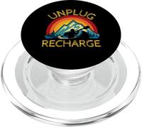 Outdoorsy Unplug Recharge Canoe Vintage Kayaking Outdoor PopSockets PopGrip for MagSafe