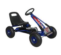 OutdoorToys A1 Pedal Ride On Go Kart with Adjustable Seat (Blue) | OutdoorToys | Pedal Go Kart with Adjustable Seat, Kid Powered Pedal Operation, Durable Steel Frame