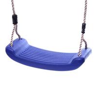 Rebo® Plastic Children's Replacement Swing Seat - Blue | OutdoorToys | Made from tough wipe-clean plastic, fits most popular makes of swing frames, supplied with ropes