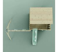 OutdoorToys PolarPlay Climbing Platform & Playhouse with Double Swing - Nils with Trapeze Ice Blue OutdoorToys Blue