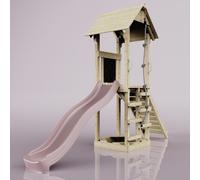 OutdoorToys PolarPlay Tower Kids Wooden Climbing Frame with Slide - Yarin Rose in Beige OutdoorToys Beige