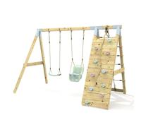 OutdoorToys Premium Double Garden Swing with Up & Over Wall for Kids & Baby - Mint Green OutdoorToys Green