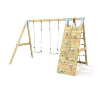 OutdoorToys Premium Double Garden Swing with Up & Over Wall for Kids - Mint Green OutdoorToys Green