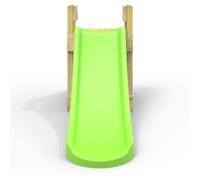 Rebo 4Ft Toddler Adventure Garden Slide With Wooden Platform And Climbing Wall - Green