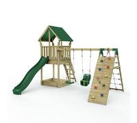(Swing and Climb Haldon) Rebo Modular Wooden Climbing Frame Adventure Playset