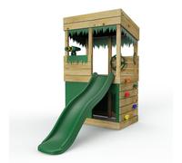 OutdoorToys Wooden Garden Lookout Tower Playhouse with 6ft Kids Slide - Max Set in Beige OutdoorToys Beige