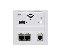 OUTENGDA 300Mbps Wireless Wall AP USB WiFi Router in Wall AP RJ45 WiFi Access Point with USB Charging Phone RJ11 On-Off Button [One Free Socket Box Included] (802.3AF Standard POE, white)