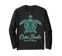Outer Banks Mandala Turtle Carolina Tropical Beach Long Sleeve T-Shirt