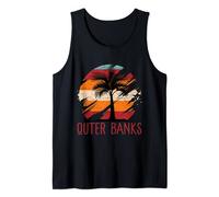 Outer Banks North Carolina Beach OBX Vintage Palm Tree Tank Top