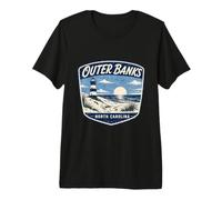 Outer Banks North Carolina Lighthouse Beach Ocean Sunset Premium T-Shirt