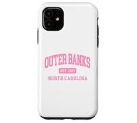 Outer Banks North Carolina Pink Collegiate Beach Lover Case for iPhone 11