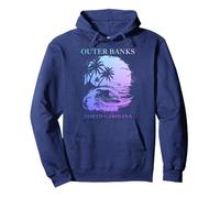 Outer Banks North Carolina Pullover Hoodie, Adult Unisex, Navy Blue, Medium