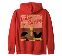 Outer Banks North Carolina Vacation Fun OBX Zip Hoodie