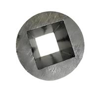 Outer Circular Inner Square Rod Carbon Steel Tubing, Hollow Bright Inner Wall Tube Straight Pipe 1piece(500MM*28MM*17.3MM)