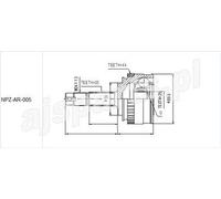NTY NPZ-AR-005 CV joint kit