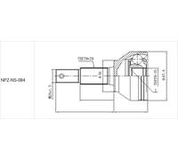 NTY NPZ-NS-084 CV joint kit