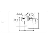 Joint set outer fits for Land Rover Discovery MK1/Range Rover MK2 -1998