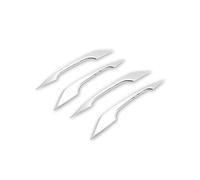 Outer Door Handle 4pcs ABS Chrome/Carbon for Fiber Texture Car Exterior Door Handle Cover Trim A4 B9 A5 F5 Q5 FY 2018 2019(2)