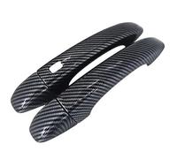Outer Door Handle Caps Shell Compatible with for Clio E-Tech UK 2023-2025 Carbon Fiber Chrome Silver Bright Black Door Handle Cover Trim Car Decoration Accessories