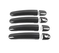 Outer Door Handle Car Exterior Door Handle Covers Accessories Replacement for Seat for Leon MK1 for Toledo for Ibiza for Altea for Arosa for Cordoba 1997-2017 Car Door Handle Cover(Color:Black,Si