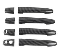 Outer Door Handle Car Left Exterior Door Handle 4Pcs Carbon Fiber Cover for Lancer Evolution X for Outlander ASX with Keyless Holes