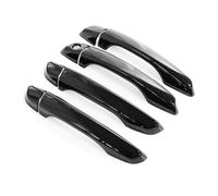 Outer Door Handle Cover Compatible With Hyundai For Solaris For Accent 2017 2018 2019 2020 2021 Glossy Black Car Door Handle Cover Trim Sticker Styling(Black no button)