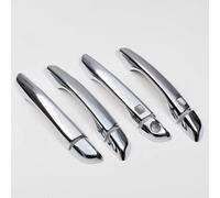 Outer Door Handle Cover Compatible With Hyundai For Solaris For Accent 2017 2018 2019 2020 2021 Glossy Black Car Door Handle Cover Trim Sticker Styling(Silver 2 buttons)