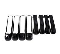 Outer Door Handle Door Handle Cover Replacement for Dodge for Ram for Pickup 1500 2500 3500 4000 09-18 Car Exterior Styling Accessories Bright Black 8PCS Door Handle