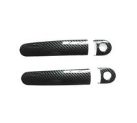 Outer Door Handle for Seat for Ibiza 6J for Mk4 6L Mk3 FR for Cupra 2004 2005 2010 Plastic Imitation Carbon for Fiber Car Exterior Door Handle Cover Trim(2DK2)