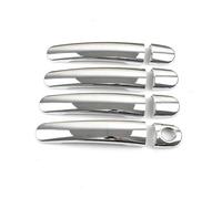 Outer Door Handles Fits for TT MK1 A2 2000-2005 Car ABS Chrome/Carbon Fiber Style Exterior Door Handle Cover Trim Accessories(Carbon Texture A)(Silver a)