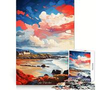 Outer Hebrides Oil Painting Hard Jigsaw Puzzle for Adults 1000 Pieces Solid Logic Toy Simple Fun Precision Cut (50x75cm)