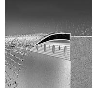 Outer of Roof Exterior Wall Outer Sill, Window Sill Edge Protection Decor Device Deflector Strip, Eagle's Beak Lines Building Eave Protective Device(5 pcs,L W 60cm x 30mm)