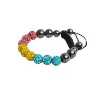 Outer Peace LGBTQ Pride Shambala Bracelet | Rainbow, Transgender, Bisexual, Pansexual Flag Colors | Unisex Bracelet for LGBTQ Person or Ally | Adjustable Jewelry for Pride Month and Everyday Wear, One