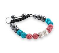 Outer Peace LGBTQ Pride Shambala Bracelet | Rainbow, Transgender, Bisexual, Pansexual Flag Colors | Unisex Bracelet for LGBTQ Person or Ally | Adjustable Jewelry for Pride Month and Everyday Wear, One