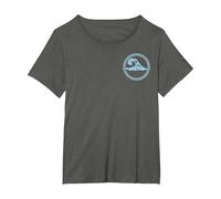 Outer Reef, Oahu Big Wave Surf Club, Surfing Graphic T-Shirt, Women's Plus, Asphalt Grey, 5X