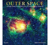 Outer Space | 2026 12 x 24 Inch (Hanging) Monthly Square Wall Calendar | Foil Stamped Cover | Plato | Universe Cosmos Inspiration