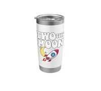 Outer Space 2nd Birthday Party Theme Two The Moon Astronaut Stainless Steel Insulated Tumbler