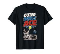 Outer Space Ace Astronaut Tennis Funny Space Player Value Graphic T-Shirt