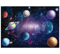 Outer Space Backdrop Starry Galaxy Banner for Baby Boys Girls Planet Theme Birthday Party, Ladvis 82.7"x59" Nebula Photography Background Photoshoot Decorations Photo Studio Props Cake Table Decor
