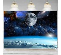 Outer Space Backdrop Universe Galaxy Birthday Party Decoration Photographic Background Star Planet Theme Baby Shower Banner 350x230cm