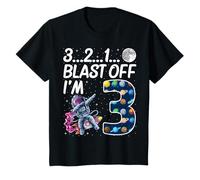 Outer Space Blast Off 3 Year Old 3rd Birthday Party Space T-Shirt