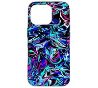 Outer Space Blue Black Purple Modern Swirl Abstract Pattern Case for iPhone 16 Pro