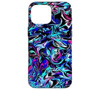 Outer Space Blue Black Purple Modern Swirl Abstract Pattern Case for iPhone 16 Pro Max