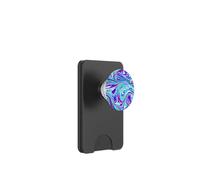 Outer Space Blue Pink Green White Abstract Swirl Pattern PopSockets PopWallet for MagSafe