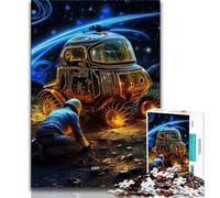 Outer Space Cars 1000 Piece Jigsaw Puzzles for Adults Gifts,Stress Reliever Difficult Challenge Deal As Gifts for The Whole Family 50x75cm